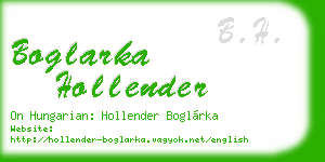 boglarka hollender business card